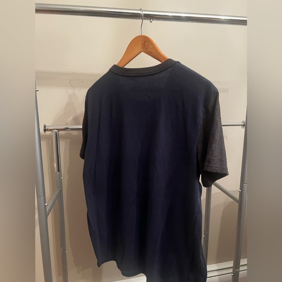 Blue Crown T-Shirt Dark Blue w/ Dark Grey Sleeves size Large Great Condition - Picture 4 of 4